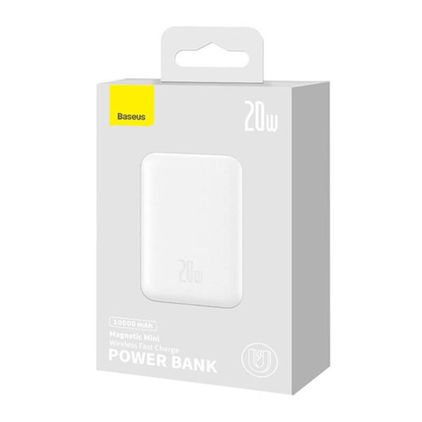 Powerbank Baseus Magnetic, 10000mAh, USB-C 20W, MagSafe (white) - Image 11