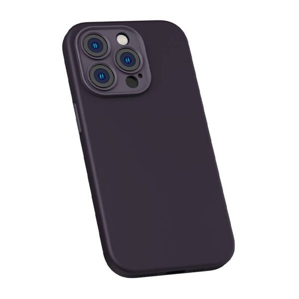 Baseus Liquid Silica Gel Case for iPhone 14 Pro (Elderberry)+ tempered glass + cleaning kit - Image 7