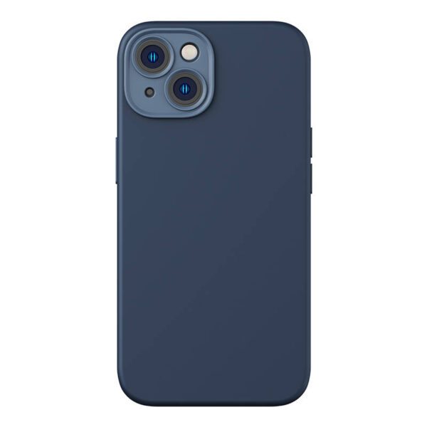 Baseus Liquid Silica Magnetic Case and Tempered Glass set for iPhone 14 Plus (blue) - Image 2