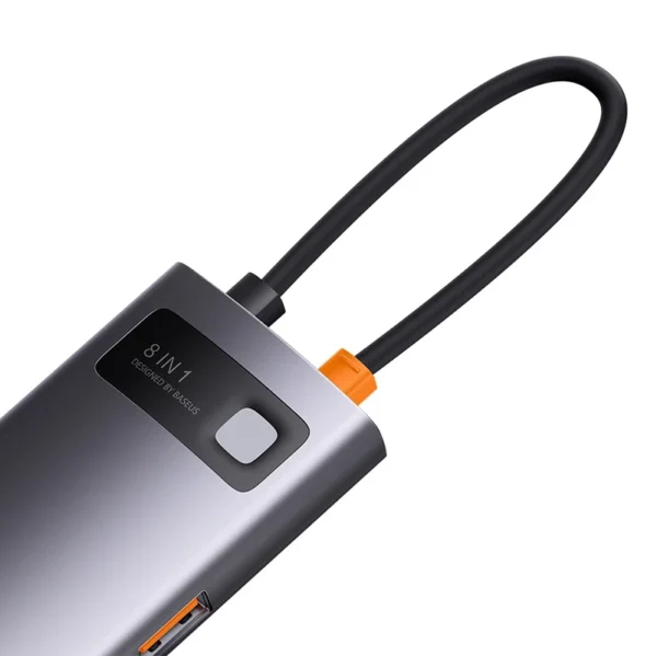Hub 8in1 Baseus StarJoy Series, USB-C to 3x USB 3.1 + HDMI + USB-C PD + RJ45 + microSD/SD - Image 7