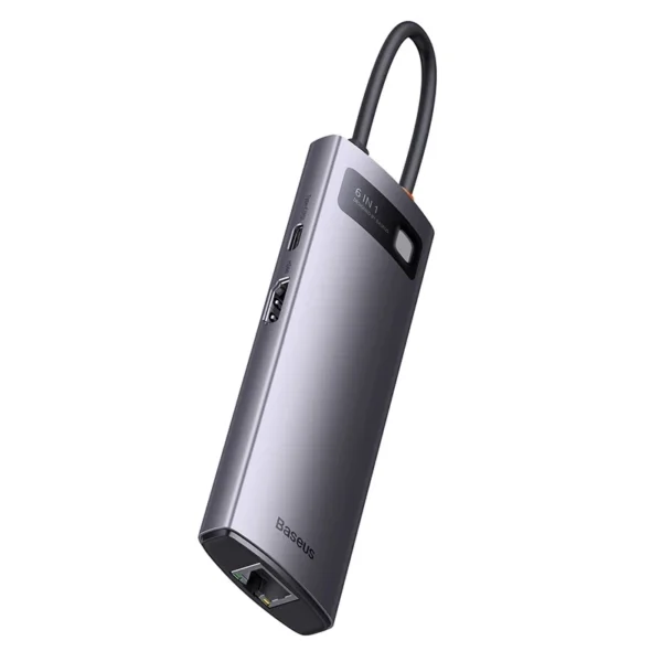 Hub 6in1 Baseus StarJoy Series, USB-C to 3x USB 3.0 + HDMI + USB-C PD + RJ45 - Image 4