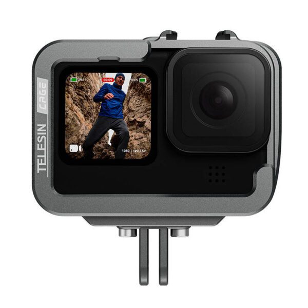 TELESIN Aluminum cage for GoPro Hero 12/11/10/9 +vertical adapter - Image 2