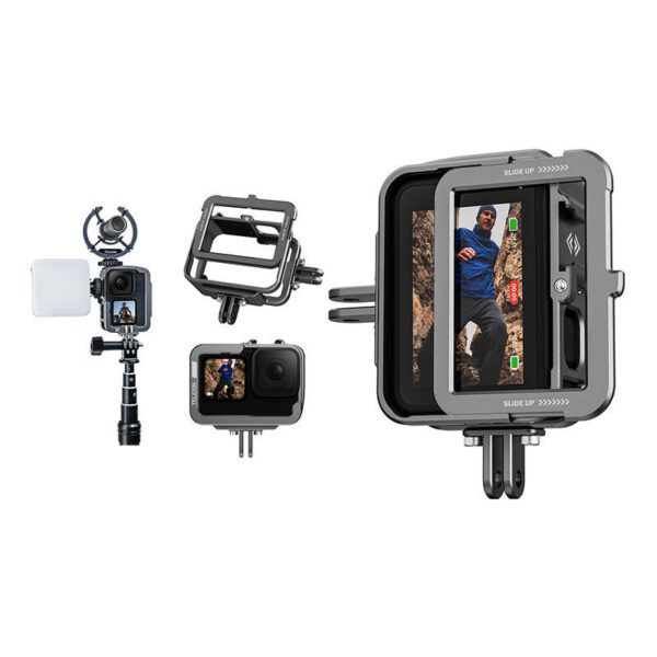 TELESIN Aluminum cage for GoPro Hero 12/11/10/9 +vertical adapter - Image 8