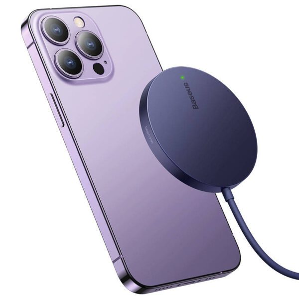 Magnetic Wireless Charger Baseus Simple Mini3 15W (Dusty purple) - Image 4
