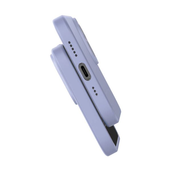 Baseus Liquid Silica Gel Case for iPhone 14 Plus (lavender)+ tempered glass + cleaning kit - Image 7