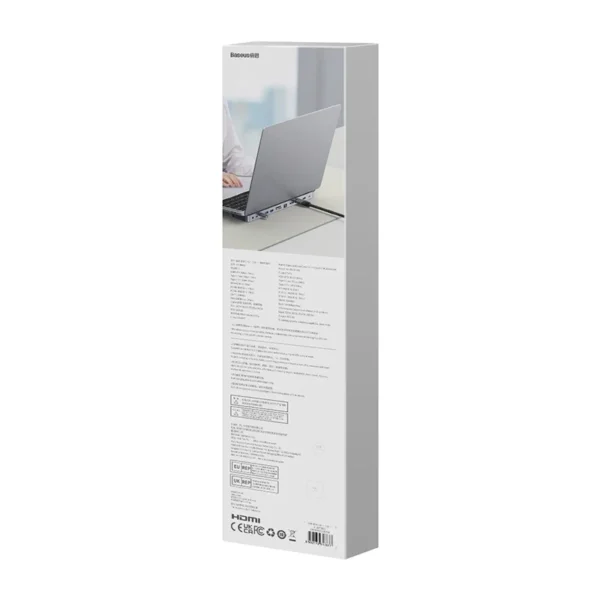 Hub 12w1 Baseus EliteJoy Gen2 series USB-C do 2xHDMI+ 3xUSB 3.0+ PD+ DP+ SD/TF+ RJ45+Type-C+ 3.5mm (dark grey) - Image 9