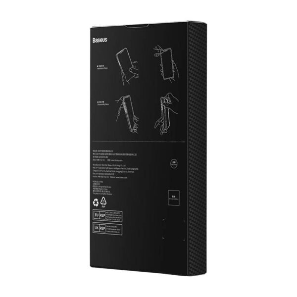 Magnetic Case Baseus Synthetic Fiber Series for iPhone 14 Pro (black)+ tempered glass + cleaning kit - Image 9
