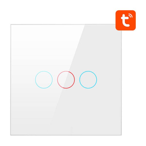 Smart Light Switch ZigBee Avatto ZTS02-EU-W3 3 Way TUYA (white) - Image 2