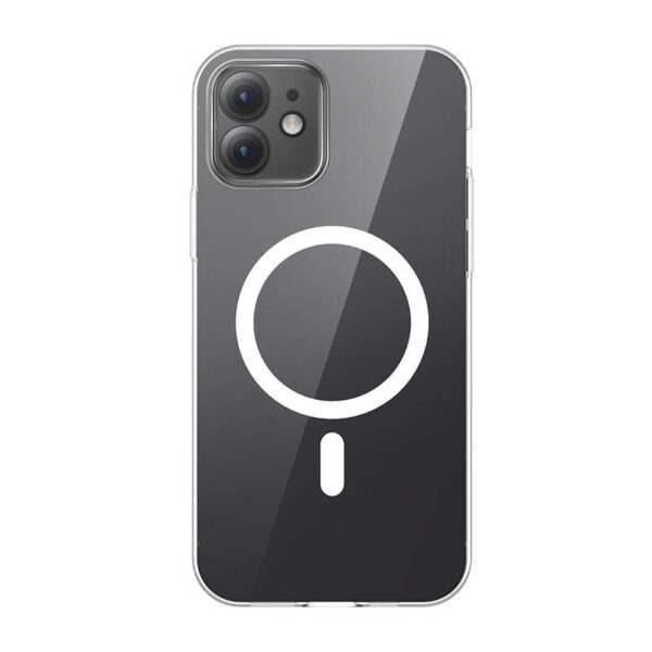 Phone case Baseus Magnetic Crystal Clear for iPhone 12 (transparent) with all-tempered-glass screen protector and cleaning kit - Image 2