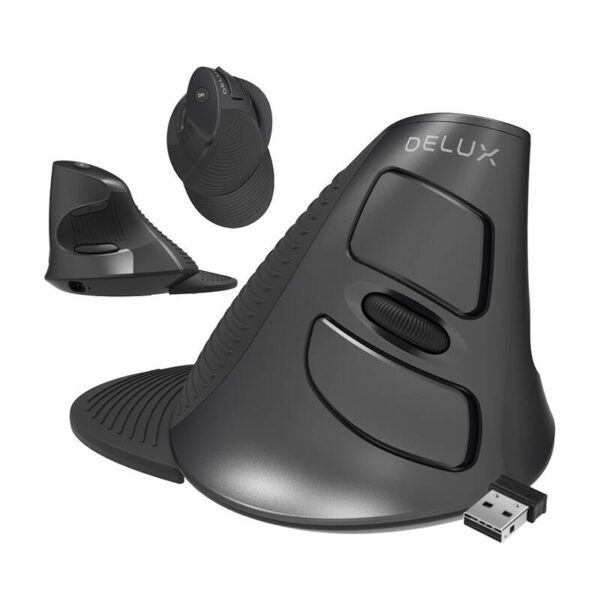 Wireless +2.4 G Vertical Mouse Delux M618G DB - Image 7