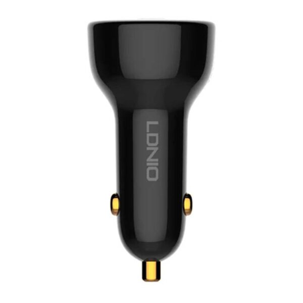 LDNIO C101 Car Charger, USB + USB-C, 100W + USB-C to Lightning Cable (Black) - Image 3