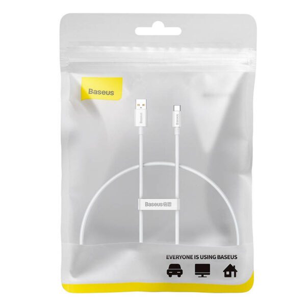 Cable USB do USB-C Baseus Superior 100W 0.25m (white) - Image 8