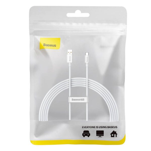 Cable USB do USB-C Baseus Superior 100W 2m (white) - Image 8