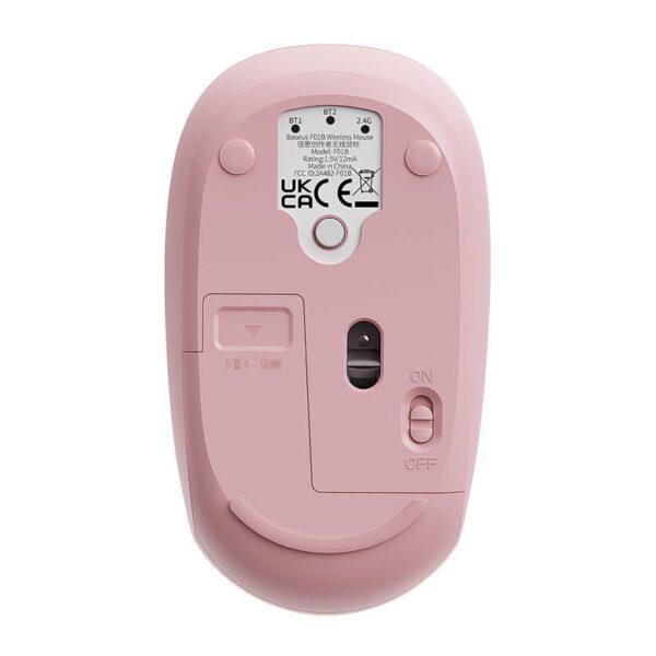 Wireless mouse Baseus F01B Tri-mode  2.4G BT5.0 1600 DPI (pink) - Image 3