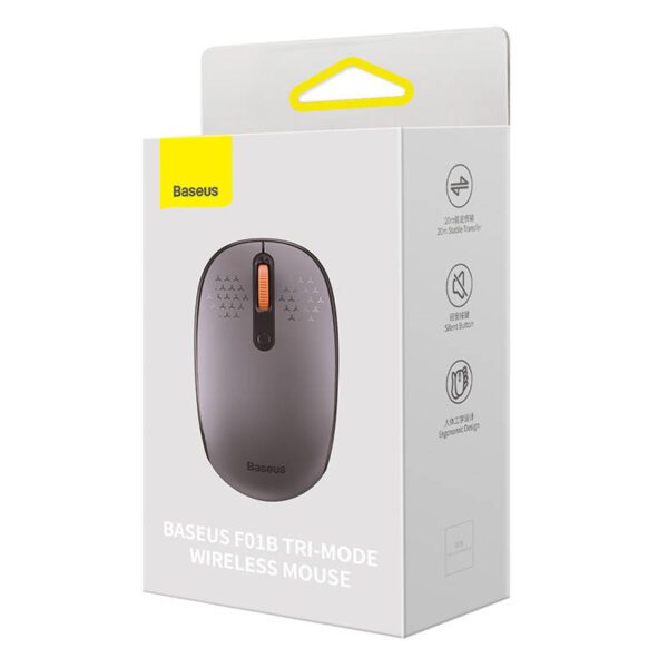 Wireless mouse Baseus F01B Tri-mode 2.4G BT 5.0 1600 DPI (frosted grey) - Image 9