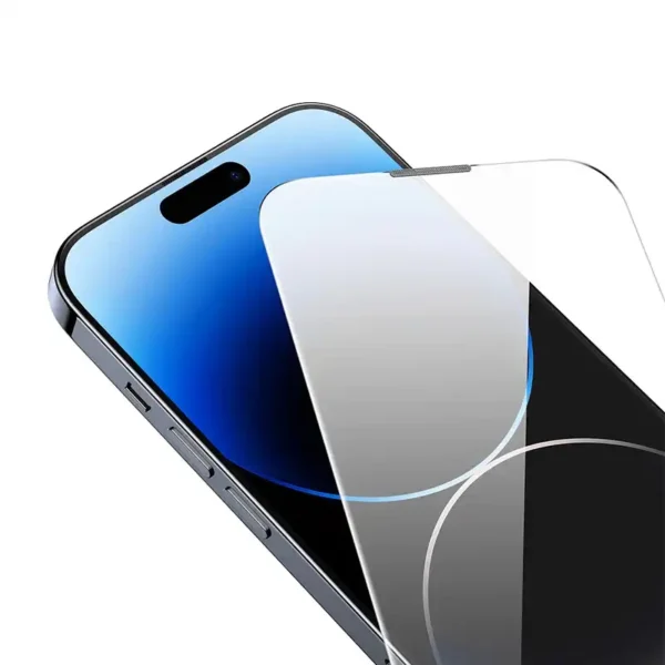 Tempered Glass Baseus Corning for iPhone 14 Pro with built-in dust filter - Image 5