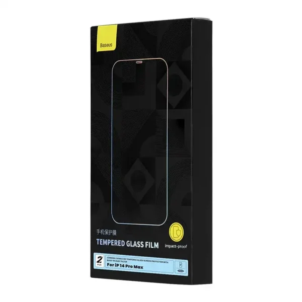Tempered Glass Baseus Corning for iPhone 14 Pro with built-in dust filter - Image 8