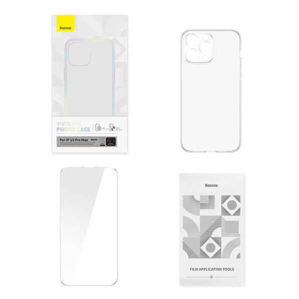 Transparent Case and Tempered Glass set Baseus Corning for iPhone 13 Pro Max - Image 8