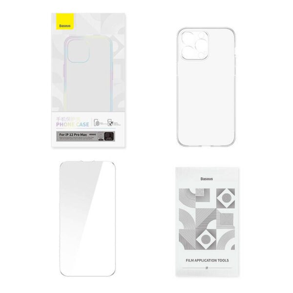 Transparent Case and Tempered Glass set Baseus Corning for iPhone 12 Pro Max - Image 8