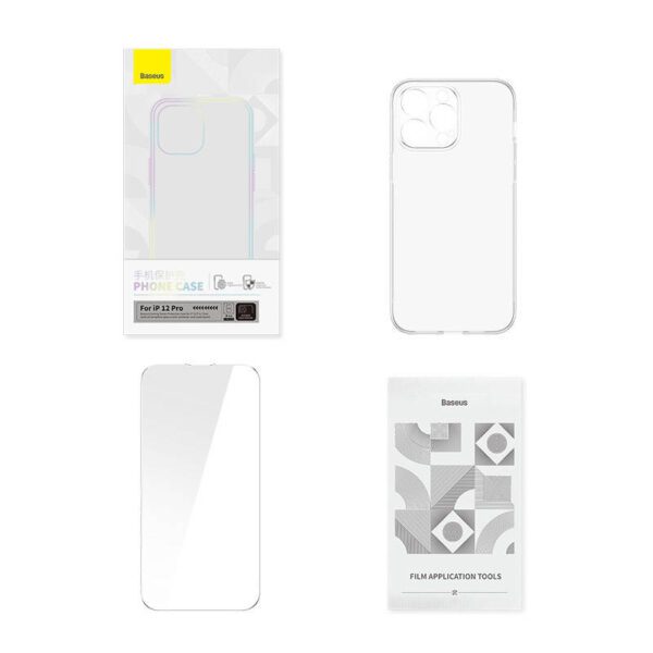 Transparent Case and Tempered Glass set Baseus Corning for iPhone 12 Pro - Image 8