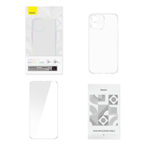 Transparent Case and Tempered Glass set Baseus Corning for iPhone 12 - Image 8