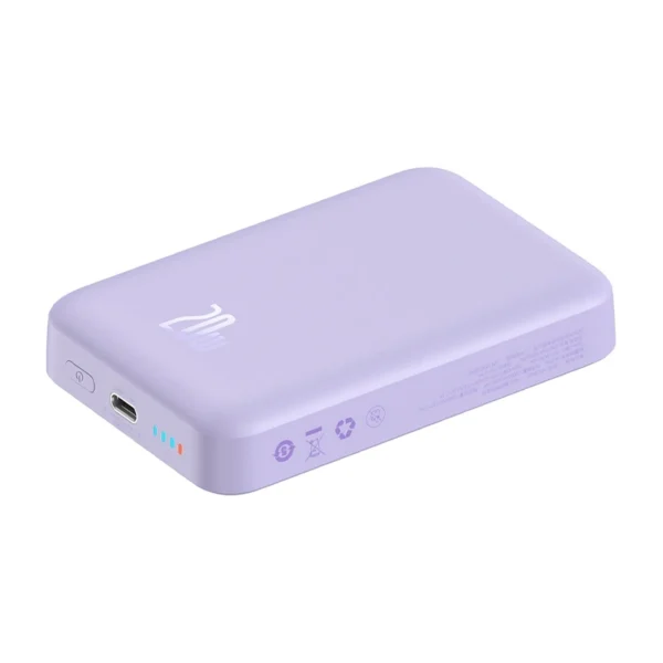 Powerbank Baseus Magnetic Mini 10000mAh, USB-C  20W MagSafe (purple) - Image 7