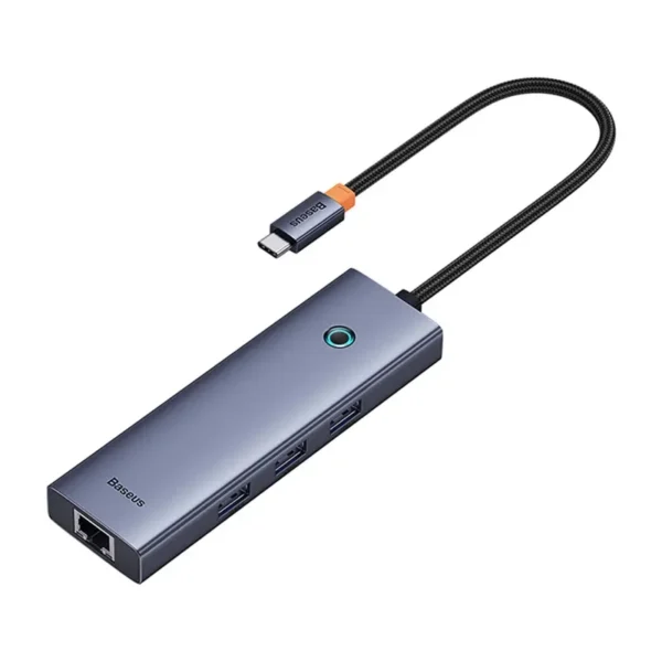 4in1 Hub Baseus  UltraJoy USB-C do 3x USB 3.0 + RJ45 (space grey) - Image 6