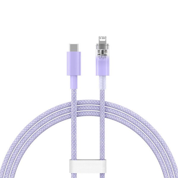 Fast Charging cable Baseus USB-C to Lightning  Explorer Series 1m, 20W (purple) - Image 3