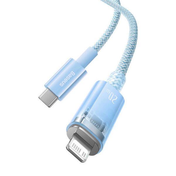 Fast Charging cable Baseus USB-C to Lightning  Explorer Series 1m, 20W (blue) - Image 7