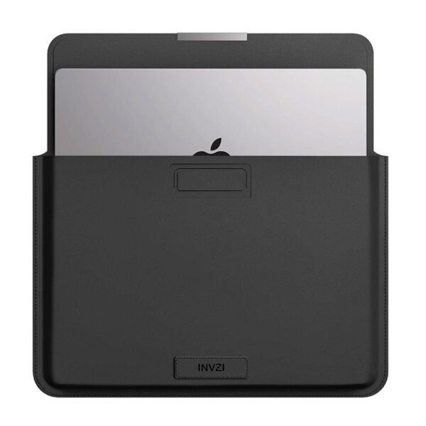 INVZI Leather Case / Cover with Stand Function for MacBook Pro/Air 13"/14" (Black) - Image 2