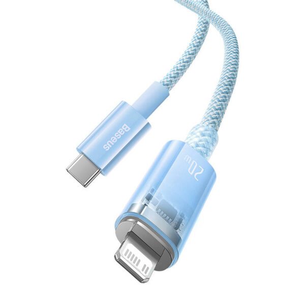 Fast Charging cable Baseus USB-C to Lightning  Explorer Series 2m, 20W (blue) - Image 7