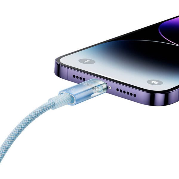 Fast Charging cable Baseus USB-C to Lightning  Explorer Series 2m, 20W (blue) - Image 8