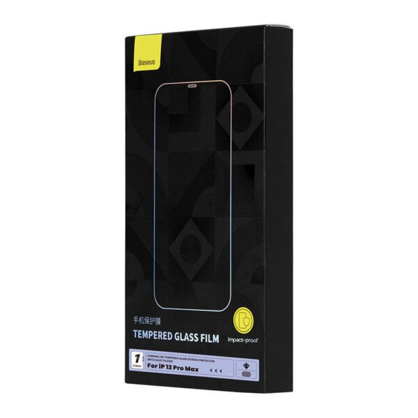 Tempered Glass Baseus 0.4mm Iphone 12 Pro  MAX + cleaning kit - Image 8
