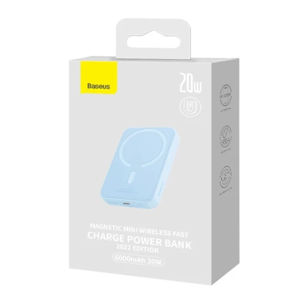 Powerbank Baseus Magnetic Mini 6000mAh, USB-C  20W MagSafe (blue) - Image 10