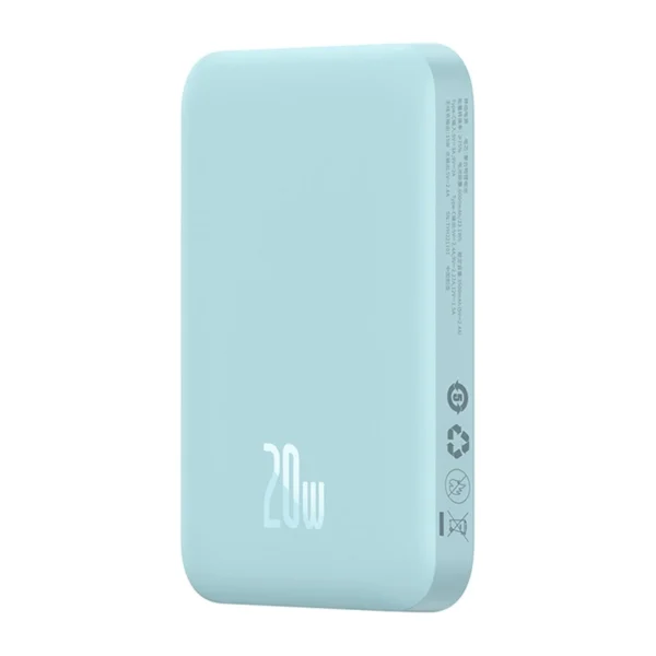 Powerbank Baseus Magnetic Mini 6000mAh, USB-C  20W MagSafe (blue) - Image 2