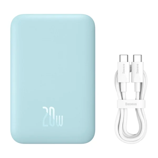 Powerbank Baseus Magnetic Mini 6000mAh, USB-C  20W MagSafe (blue) - Image 9
