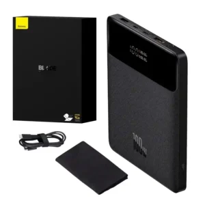 Powerbank Baseus Blade 20000mAh 2xUSB, 2xUSB-C + cable USB-C  100W (black)