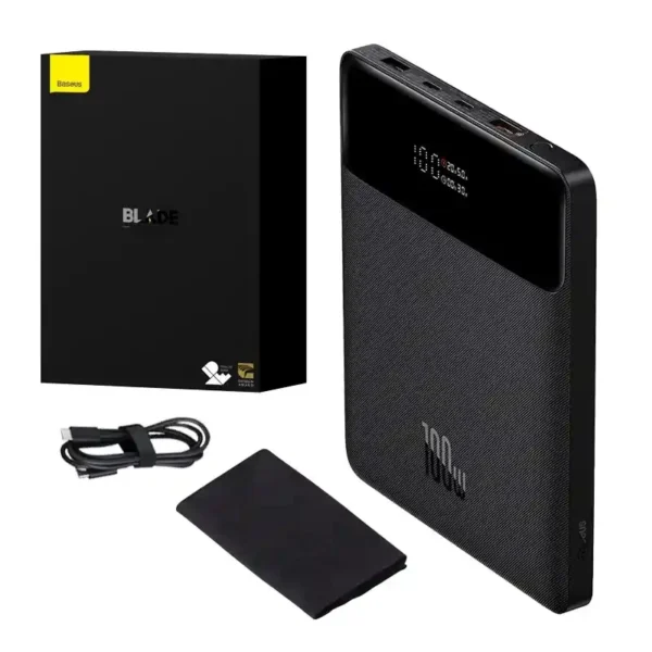 Powerbank Baseus Blade 20000mAh 2xUSB, 2xUSB-C + cable USB-C  100W (black)
