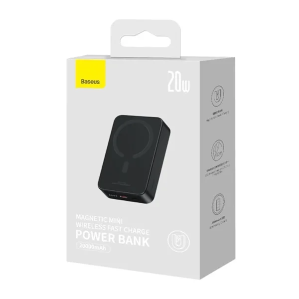Powerbank Baseus Magnetic Mini 20000mAh, USB-C 20W MagSafe (black) - Image 8