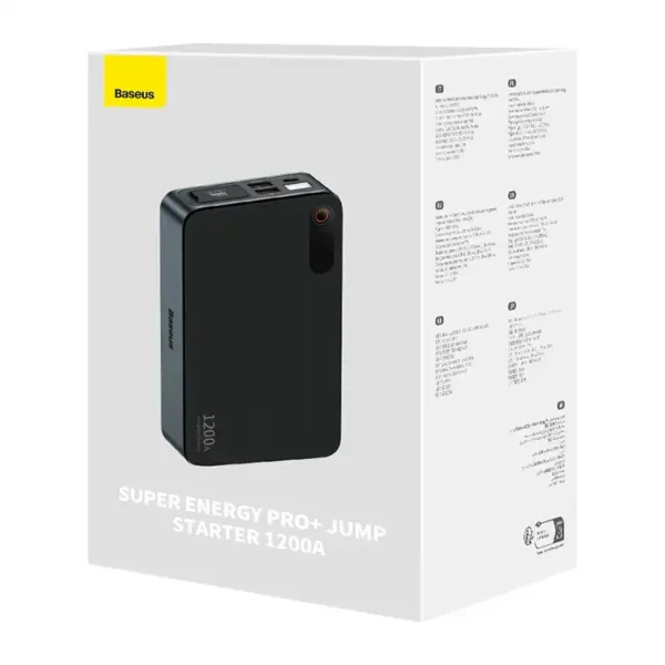 Car Jump Starter Baseus Black Super Energy Pro+ 1200A  (black) - Image 9