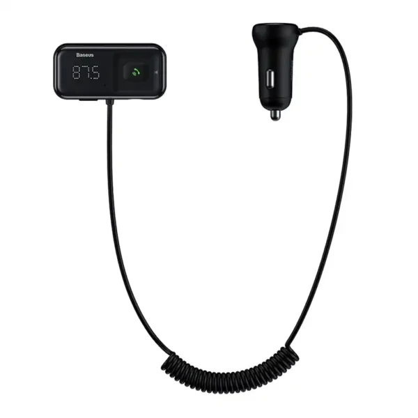 Car Bluetooth MP3 Player + Charger Baseus T Shaped S-16 Black OS - Image 2
