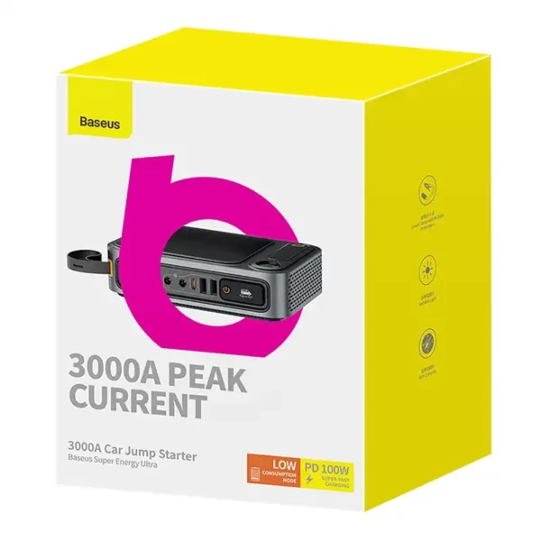 Powerbank/Car Jump Starter Baseus Super Energy Ultra, 3000A (black) - Image 7
