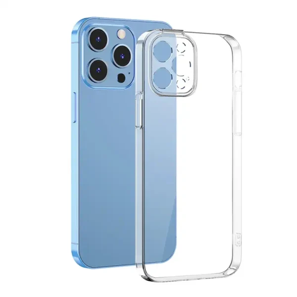 Phone case Baseus Crystal for iPhone 13 Pro (transparent) with all-tempered-glass screen protector and cleaning kit - Image 2