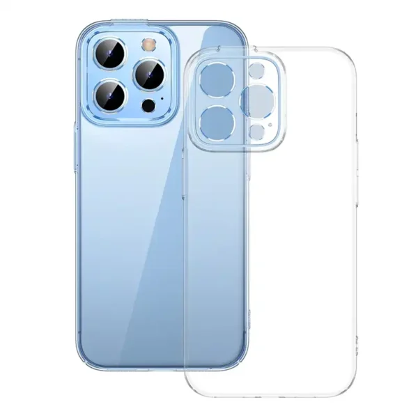 Phone case Baseus Crystal for iPhone 13 Pro (transparent) with all-tempered-glass screen protector and cleaning kit - Image 3