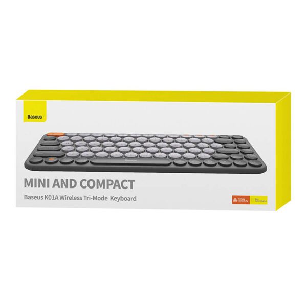 Baseus K01A Wireless Tri-Mode Keyboard Frosted Gray - Image 9