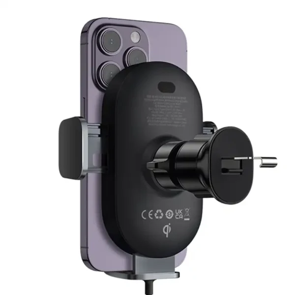 car holder with inductive charger Baseus LightChaser  (Black) - Image 7