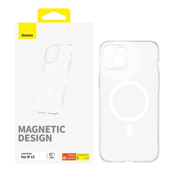 Magnetic Phone Case for iP 13 Baseus OS-Lucent Series (Clear) - Image 2
