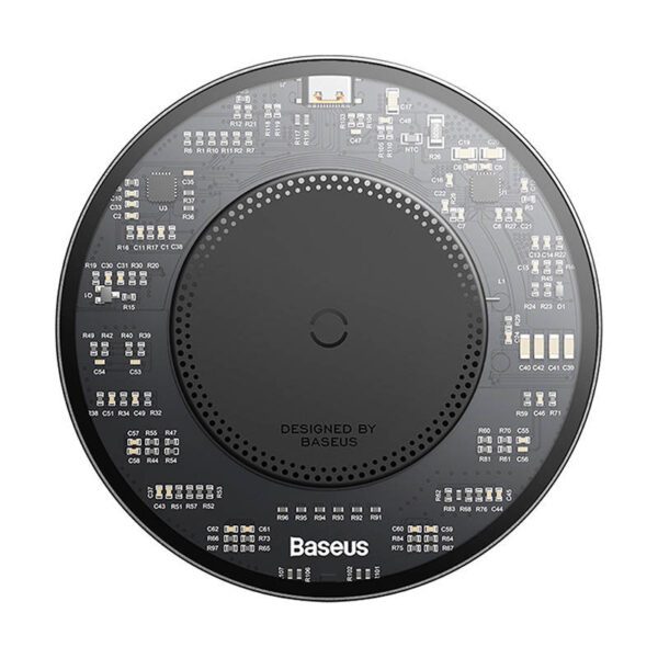 Wireless Qi inductive charger Baseus Simple 2, 15W with USB-C to USB-C cable (black) - Image 2