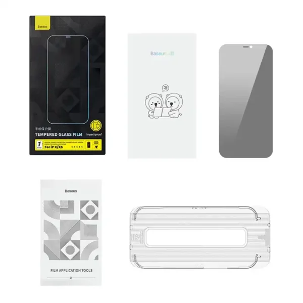 Baseus Crystal Privacy Protection Tempered Glass 0.3mm for iPhone X/XS - Image 7