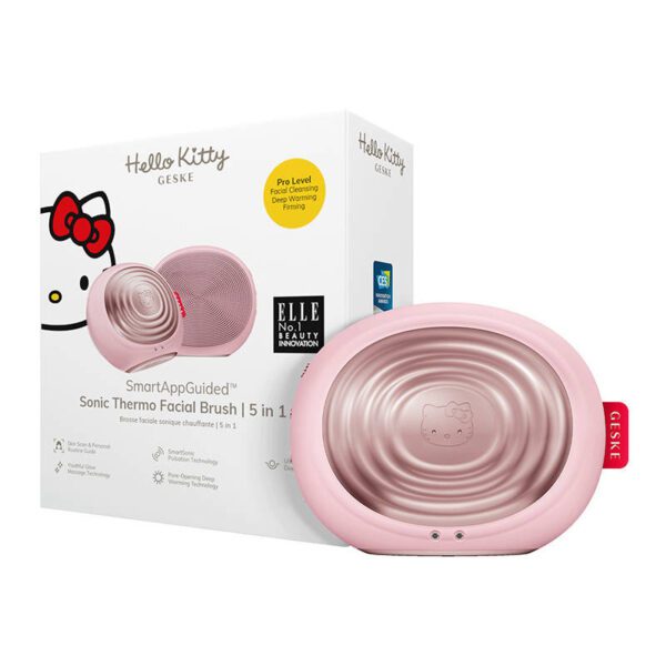 Sonic Thermo Facial Brush 5in1 Geske with APP (hello kitty pink) - Image 2